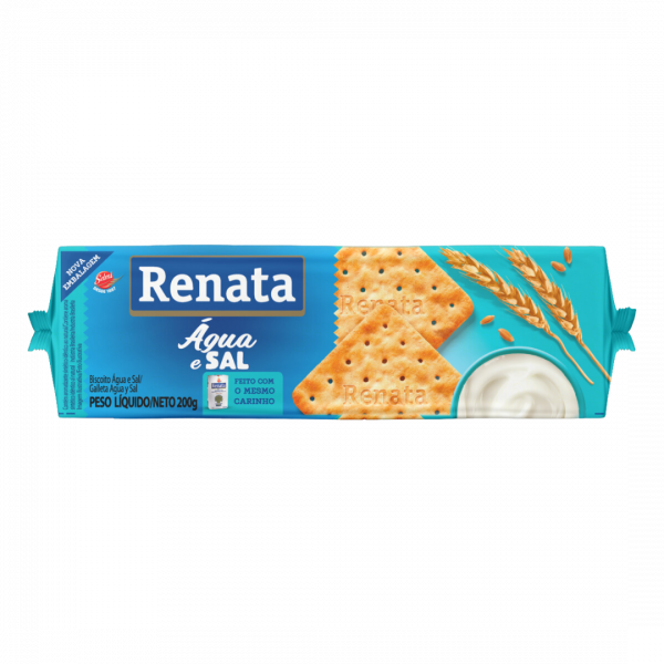 Biscoito água e sal Renata 170g - Mercado do Brasil