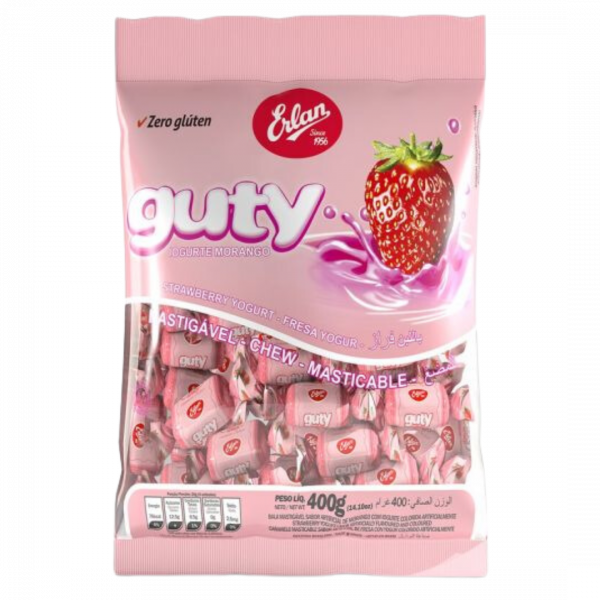 Bala de morango GUTY 400g - Mercado do Brasil