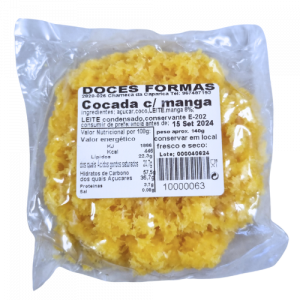 Cocada com Manga 130g- Mercado do Brasil