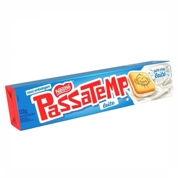 Biscoito Passatempo recheado ao Leite 130g- Mercado do Brasil