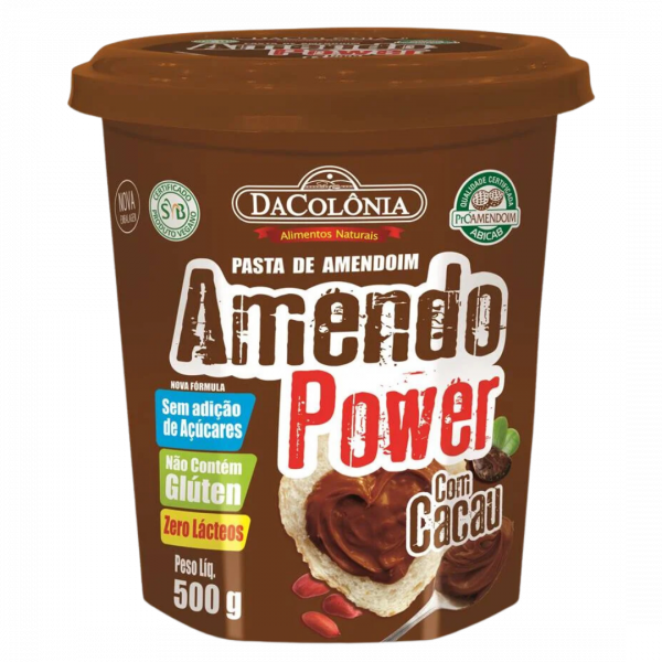 Pasta de Amendoim com Cacau 500g Da Colônia