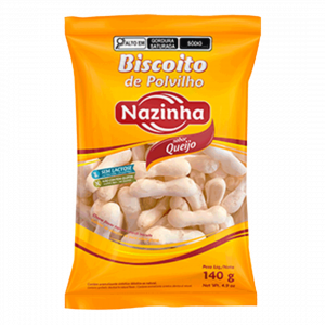Biscoito de Polvilho Sabor Queijo Nazinha 70g - Mercado do Brasil
