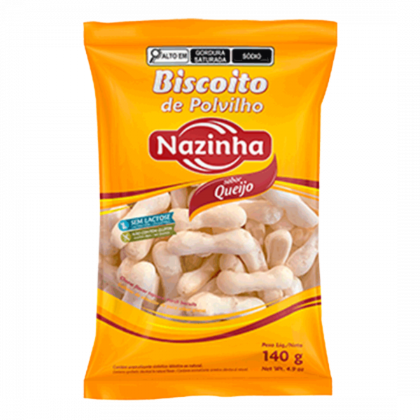 Biscoito de Polvilho Sabor Queijo Nazinha 70g - Mercado do Brasil