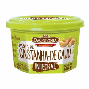 Pasta de Castanha de caju 200g Da Colônia - Mercado do Brasil