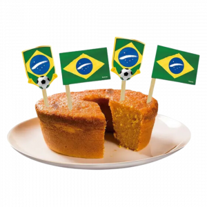 Bandeirinhas para Doces Brasil 8 unidades - Mercado do Brasil