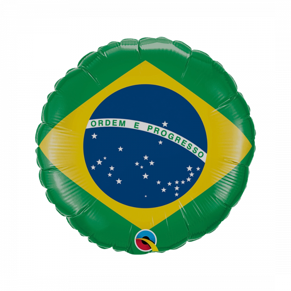 Balão Metalizado Brasil 45cm - Mercado do Brasil