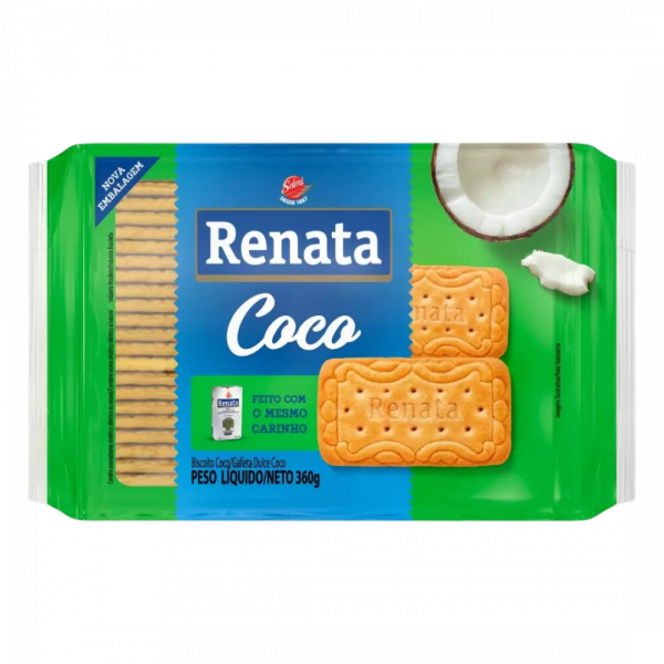 Biscoito de Coco 360g Renata - Mercado do Brasil