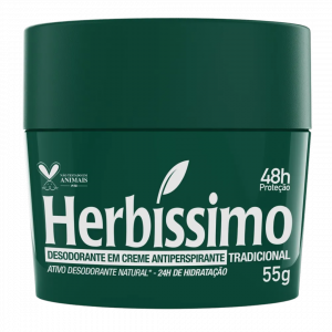 Desodorante Creme Tradicional Herbissimo 55g - Mercado do Brasil