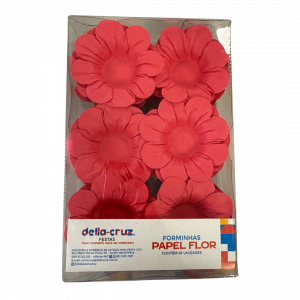 Forminhas en Papier en Forme de Fleur Rouge – 48 unités pour une présentation raffinée et passionnée