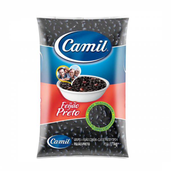 Feijão Preto Camil 1kg - Mercado do Brasil