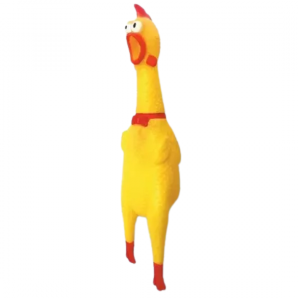 Le poulet en caoutchouc est un jouet