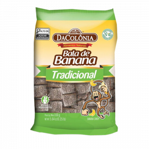 Bala de Banana Tradicional 160g Da Colônia - Mercado do Brasil