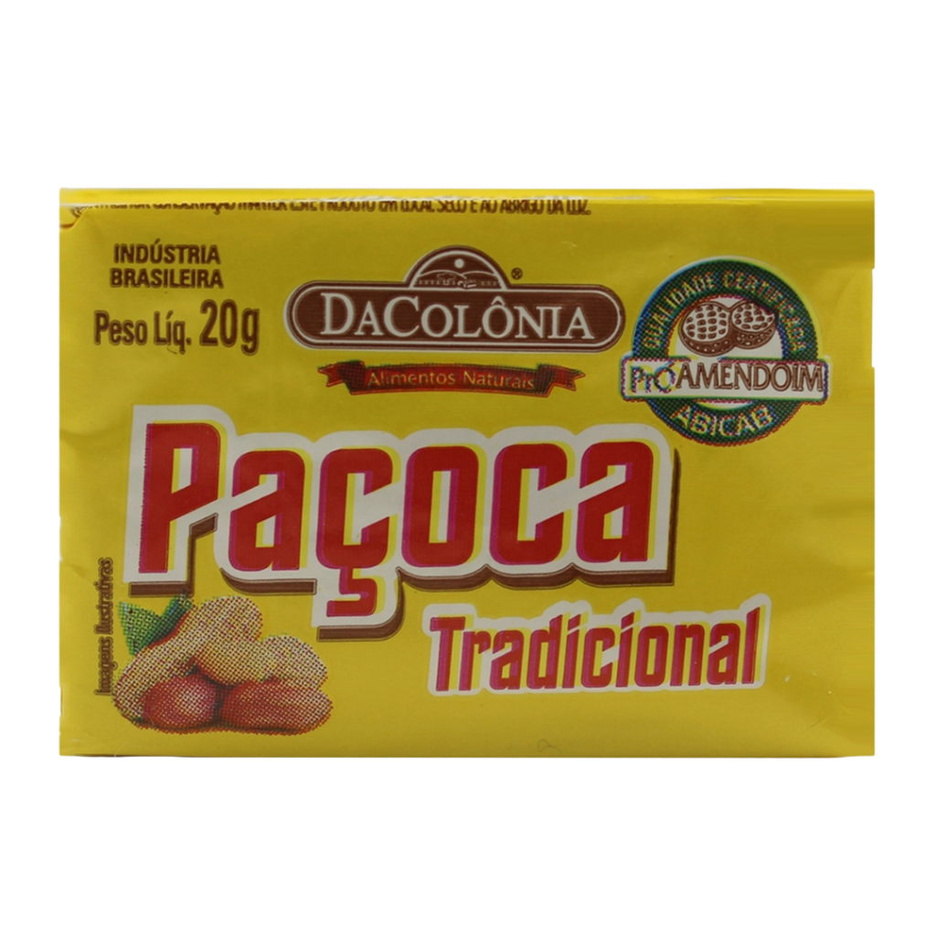 Poacoca Paçoca Tradicional 18g Da Colônia - MERCADO DO BRASIL