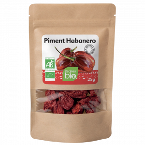 Piment Habanero Séché Bio 25g Racines – Le Feu Fruité des Vraies Saveurs