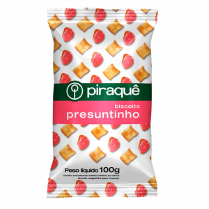 Biscoito Presuntinho 100g Piraquê – Le salé croustillant au goût inimitable de jambon fumé