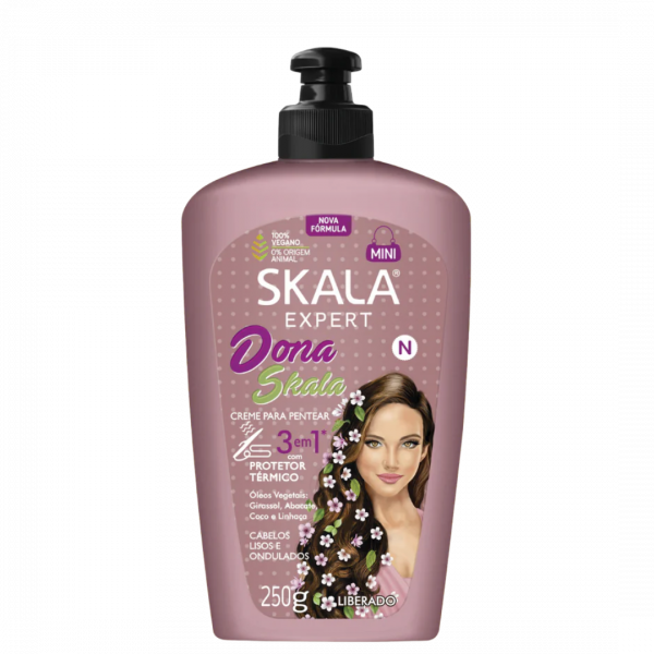 Crème de Coiffage Dona Skala 250g – Nutrition légère et définition pour cheveux bouclés et crépus