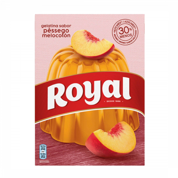 Gelatina Royal Pêssego 2x57g – Saveur fruitée et texture irrésistible