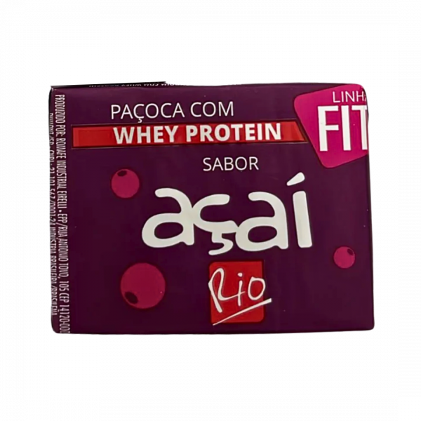 Paçoca com Whey Protein e Açaí 22g - Mercado do Brasil
