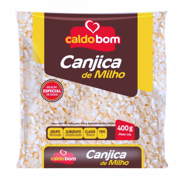 Canjica Branca 400g Caldo Bom – L’ingrédient traditionnel pour des desserts brésiliens réconfortants
