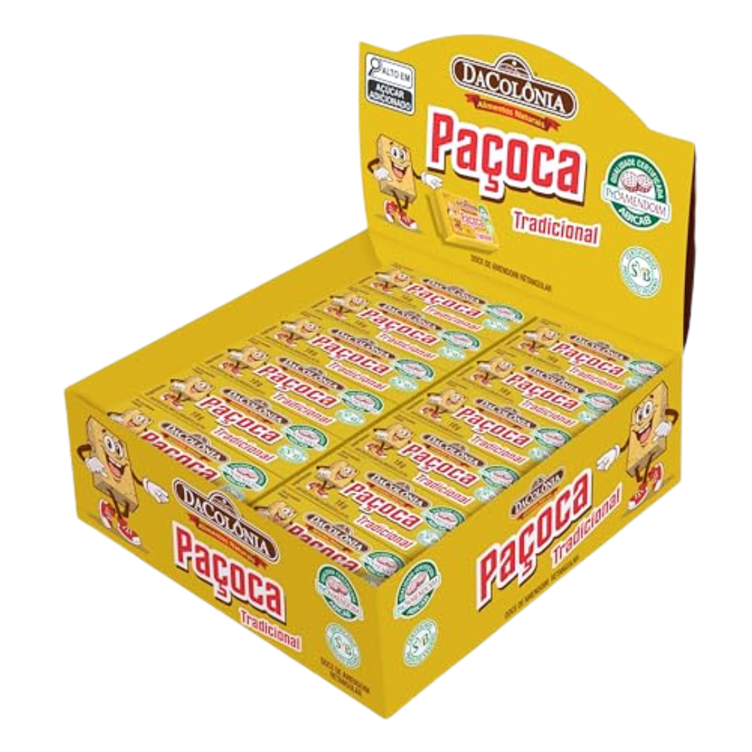 Pacoka Paçoca Da Colônia 432g – Boîte de 24 Unités - MERCADO DO BRASIL